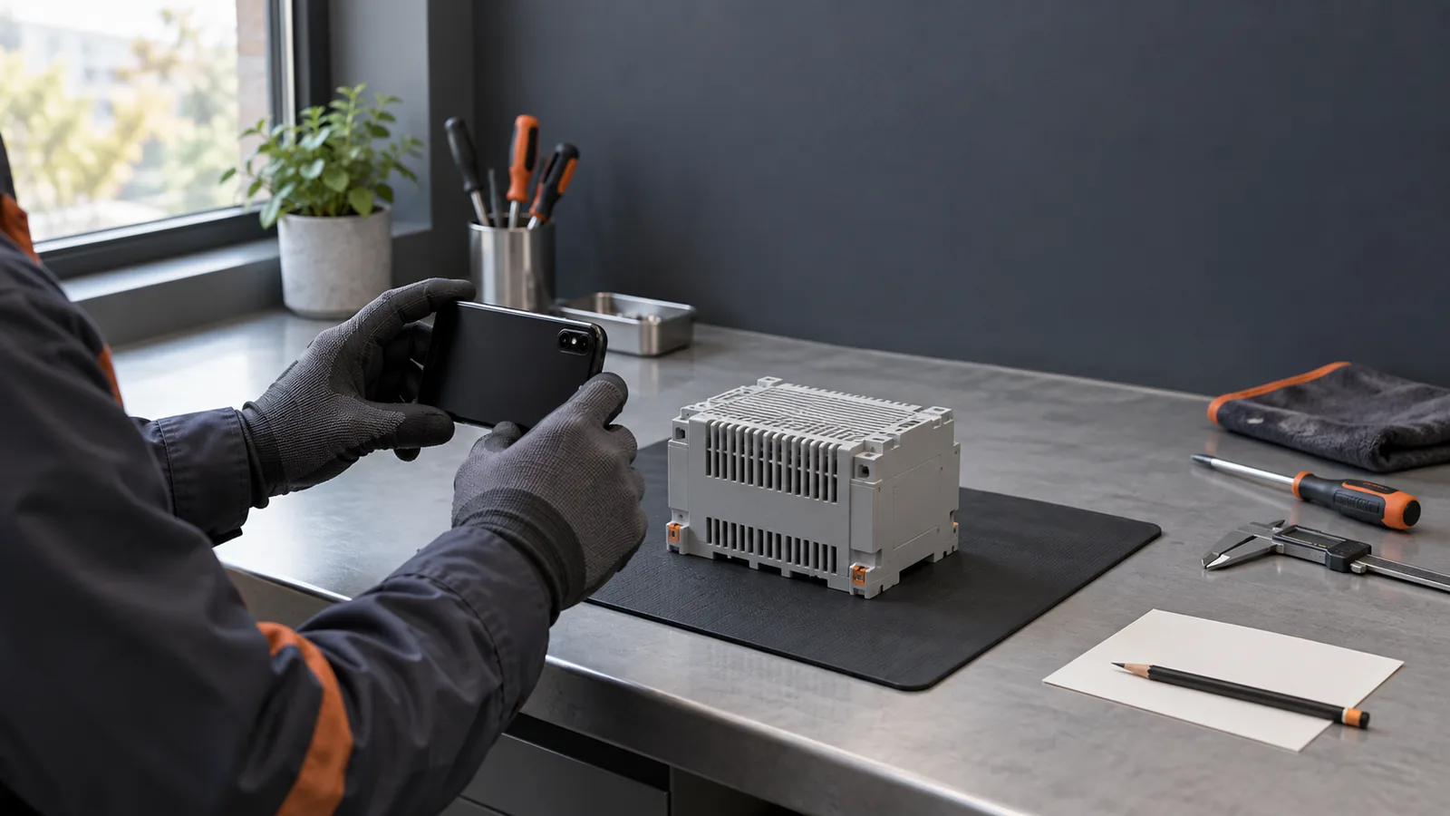 Illustrative component identification at a workbench